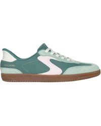 Skechers - Duraleather & Suede Overlay Bungee Low-Top Trainers - Lyst