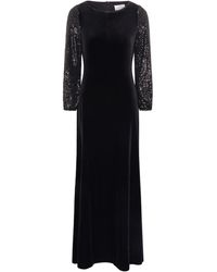 Gina Bacconi - Pauline Velvet Maxi Sequin Sleeve Dress - Lyst