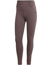 adidas - Yoga Studio Gathered 7/8 Leggings - Lyst