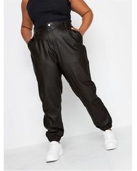 Yours - Curve Coated Cargo Trousers - Lyst
