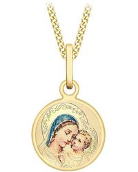 Be You - 9ct Small Madonna & Child Necklace - Lyst