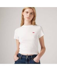 Levi's - Essential Sporty Tee White + R - Lyst