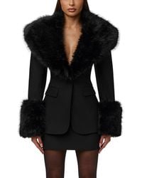 Naked Wardrobe - Naked W Faux Fur Bla Ld64 - Lyst