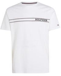 Tommy Hilfiger - S Heritagestrp T-shirt White Xxl - Lyst