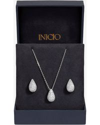 Inicio - Cubic Zirconia Teardrop Set - Lyst