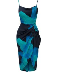 AX Paris - Bold Floral Print Gathered Skirt Strappy Midi Dress - Lyst