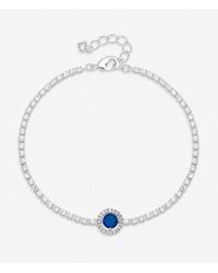 Jon Richard - Plated And Sapphire Crystal Stone Bracelet - Lyst