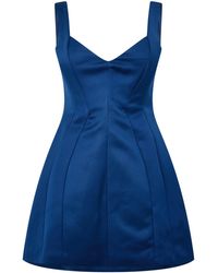 Odd Muse - Satin Structured Mini Dress - Lyst