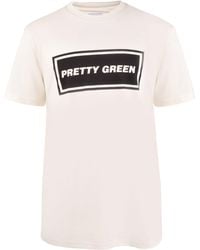 Pretty Green - Pg Text Logo Regular Fit T-Shirt - Lyst