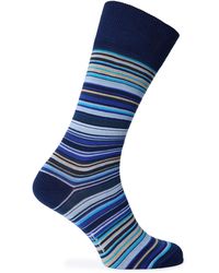 Paul Smith - Multi Stripe Cotton Crew Socks - Lyst