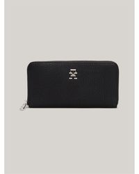 Tommy Hilfiger - Th Emblem Large Zip Around Purse - Lyst