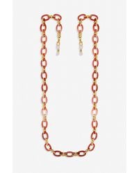 Mood - Plated And Coral Resin Sunglasses Chain - Lyst