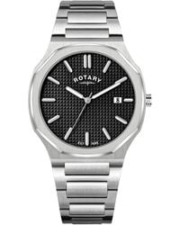 Rotary - Heritage Octagonal Ss Bracelet Watch - Lyst