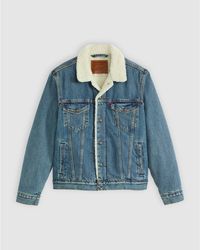 Levi's - Type 3 Sherpa Cotton Mix Long Sleeve Denim Jacket - Lyst