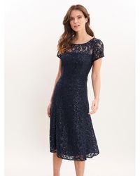 Gina Bacconi - Una Maxi Dress With Lace Sleeves - Lyst