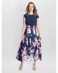 Gina Bacconi - Billie Printed High Low Dress - Lyst