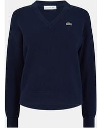 Lacoste - V-Neck Knitted Sweater Vest - Lyst