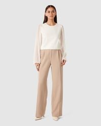 Forever New - Mandy Woven Sleeve Knit Top - Lyst