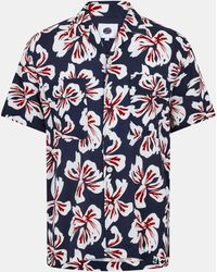 Pretty Green - Bauhaus Cuban Collar Short-Sleeve Plain Shirt - Lyst