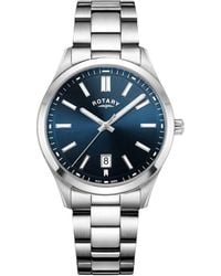 Rotary - Heritage Dial Ss Bracelet Watch - Lyst