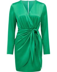 Forever New - Ava Satin Sarong Mini Dress - Lyst