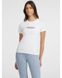 Guess - Gj American Cotton-Mix Fitted Baby Tee - Lyst