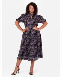 Lovedrobe - High Neck Keyhole Midi Dress - Lyst