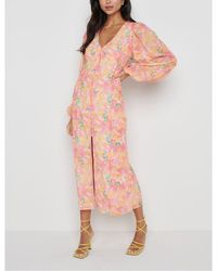 Pretty Lavish - Naya Midaxi Slinky Dress - Lyst