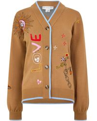 Never Fully Dressed - Amore Embroidered Long-Sleeve Cardigan - Lyst