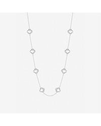 Inicio - Crystal Clover Necklace - Lyst