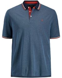 Jack & Jones - Paulos Tipped Pique Short Sleeve Polo Shirt Plus Size - Lyst