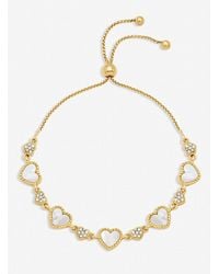 Jon Richard - Pave And Mother Of Pearl Heart Toggle Bracelet - Lyst