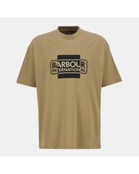 Barbour - Short-Sleeved Cotton Divide T-Shirt - Lyst