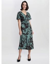 Gina Bacconi - Heidi Jersey Print A-Line Dress - Lyst