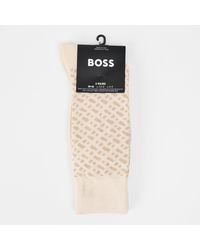 BOSS - Rs Monogram Crew Socks - Lyst