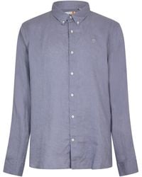 Timberland - Mill Brook Linen Leaf Long-Sleeve Plain Shirt - Lyst