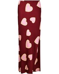 Never Fully Dressed - Dorris Heart Satin Skirt - Lyst