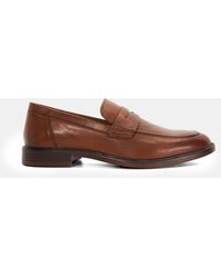 Dune - Stanwood Leather Slip On Loafers - Lyst