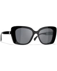 CHANEL - Acetate Cat Eye Sunglasses - Lyst