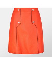 BOSS - Seminta Leather Shorts - Lyst