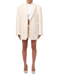 Naked Wardrobe - Boucle Long Sleeve Oversized Blazer - Lyst