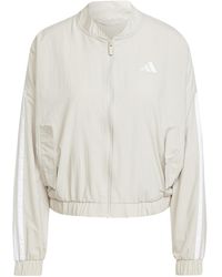 adidas - 3-Stripe Woven Bomber Jacket - Lyst