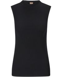 BOSS - Feskies Knitted Slim Fit Mock Neckline Top - Lyst