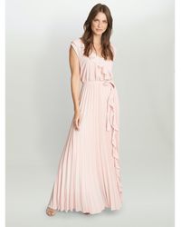 Gina Bacconi - Caprice Maxi Dress With Frill Detail - Lyst