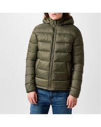 Jack Wills Kershaw Hooded Puffer Jacket in Blue for Men Lyst UK