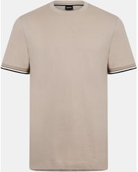 BOSS - Thompson Cotton Short Sleeve Crew Neck T-Shirt - Lyst