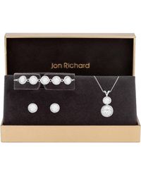 Jon Richard - Plated Crystal Halo Trio Set - Lyst