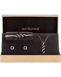 Jon Richard - Emerald Crystal Twist Drop Trio Set - Lyst