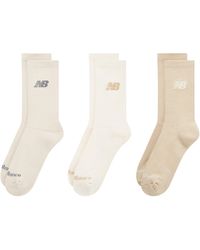 New Balance - Everyday Crew Socks 3-Pack Adults - Lyst