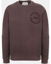 Jack Wills - Boucle Cotton Long Sleeve Oversized Fit Crew Sweatshirt - Lyst